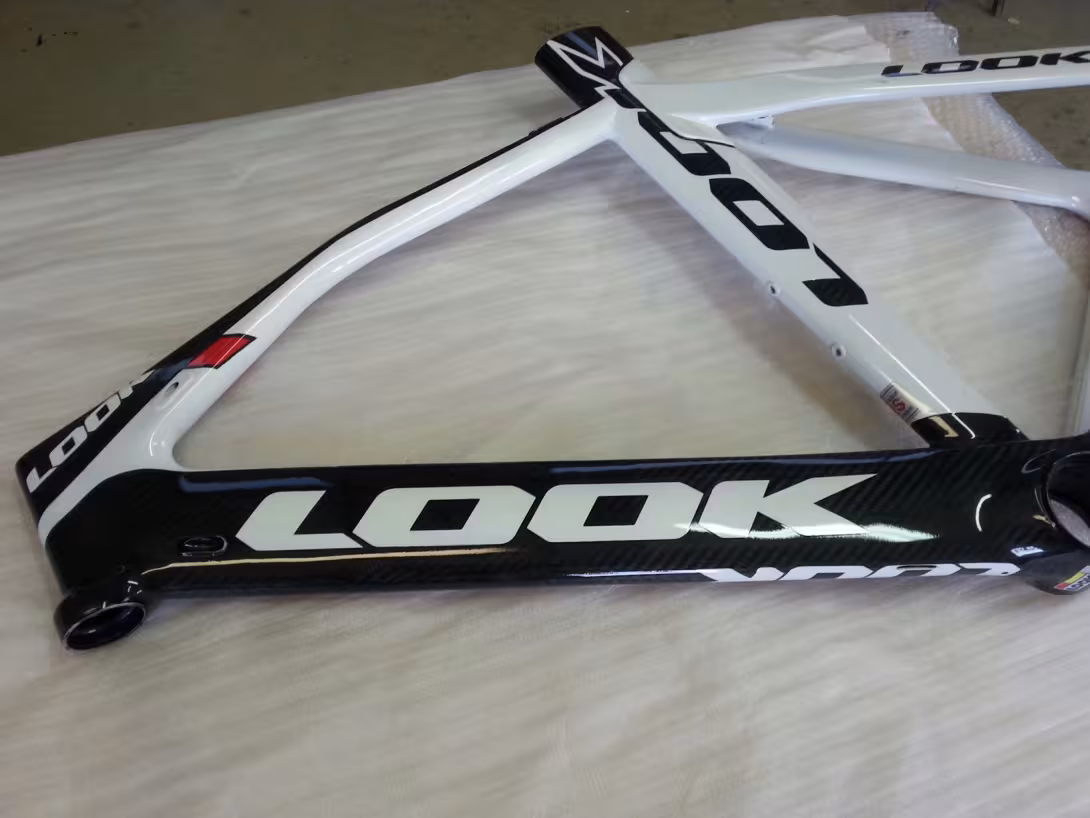 look 596 da crono riparato lato sx - time trial look 596 frame repaired left side